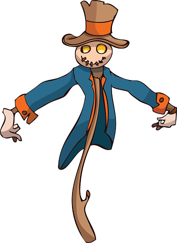 354x486 Scarecrow Vector Clipart