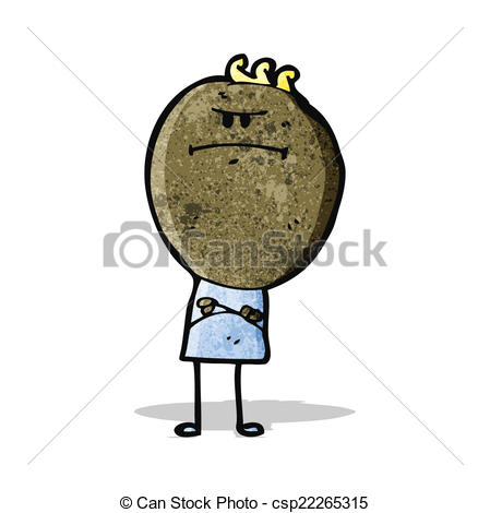 449x470 Cartoon Grumpy Doodle Man Vector Clip Art