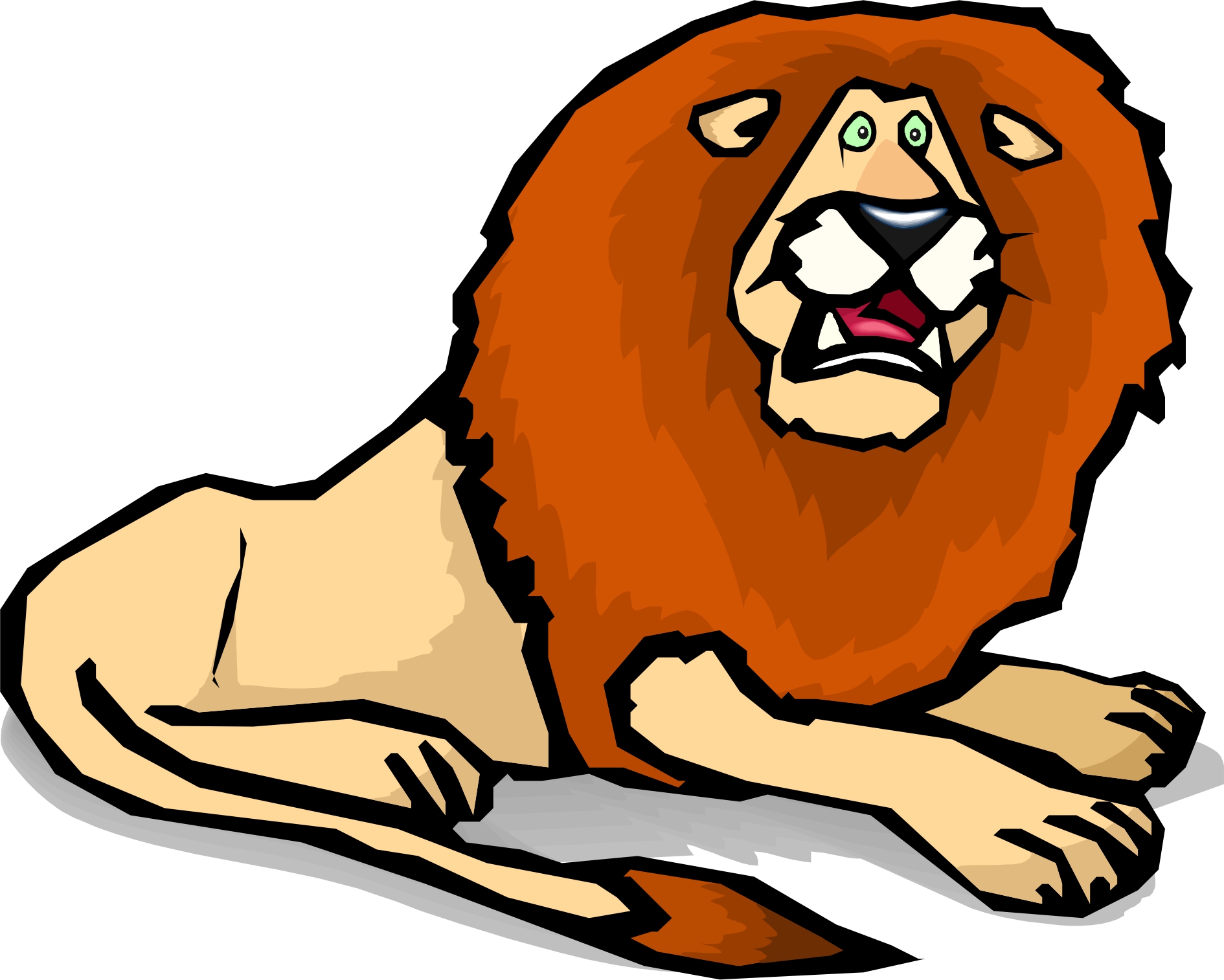 1890x1514 Lion Clipart Scared