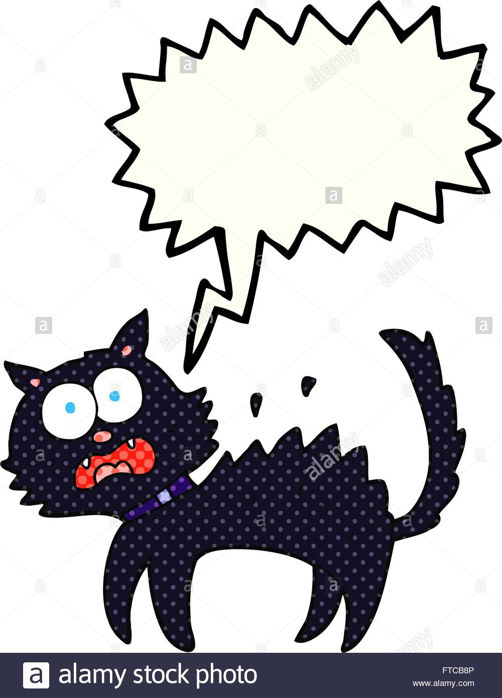 1000x1390 Drawn Black Cat Scared