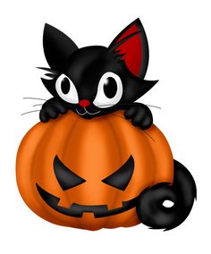 236x284 Free Vector Illustration Of Scary Witch Cat With 3d Pumpkin 40117