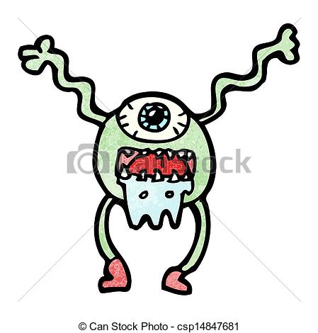 449x470 Scary Alien Cartoon Vector