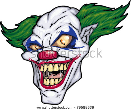 450x382 Evil Clown Comicbook Clipart