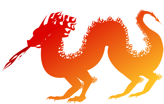 550x350 Fire Dragon Clipart