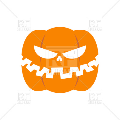400x400 Scary Pumpkin For Halloween Royalty Free Vector Clip Art Image