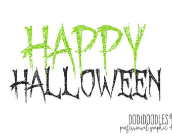 340x270 Happy Halloween Overlay, Glitter Overlay, Clipart, Clip Art, Scary