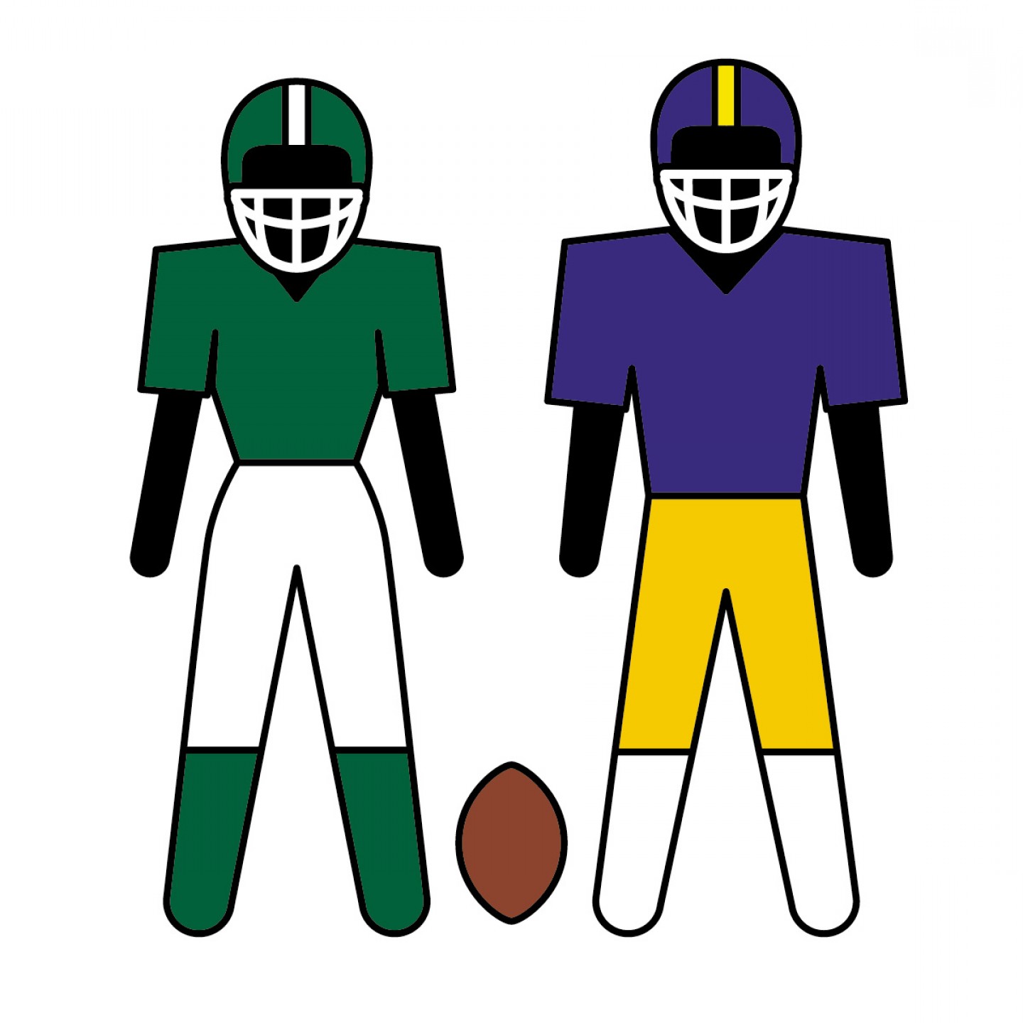 1440x1440 Halloween Football Cliparts
