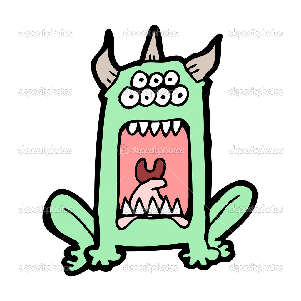 1024x1024 Scary Monster Cartoon Group