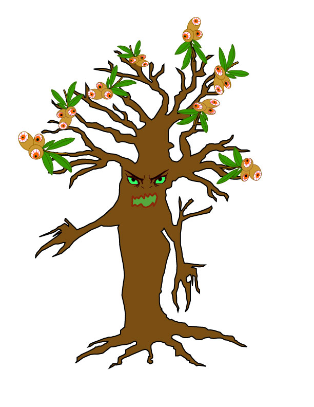612x792 Scary Tree Monster Graphically Speaking