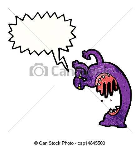 449x470 Scary Monster Cartoon Vector Clipart