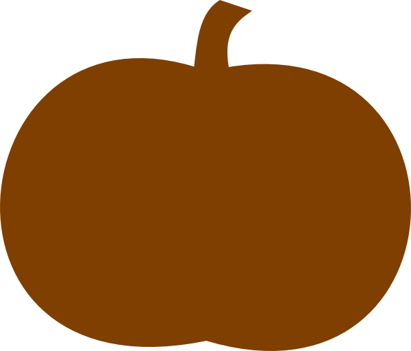 600x513 Dark Orange Pumpkin Clip Art