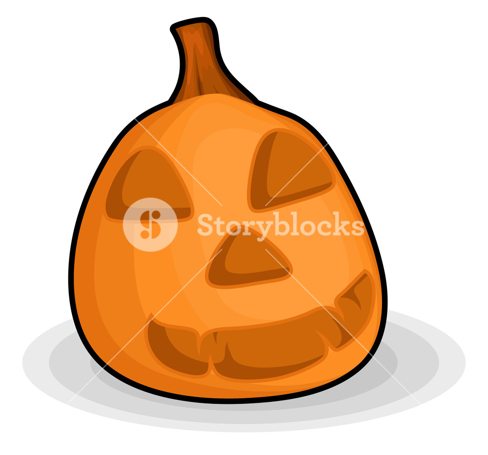 1000x933 Shiny Illustration Of Scary Halloween Pumpkin Royalty Free Stock