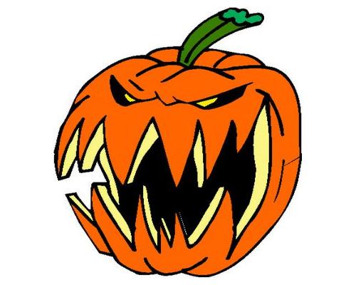 500x400 Scary Pumpkin Man Clipart
