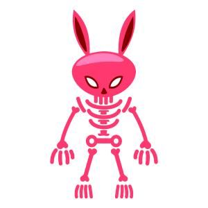 300x300 Halloween Scary Bunny Rabbit Skeleton Cuttable Design Cut File