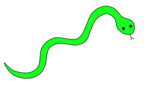 500x310 Green Snake Clipart Image