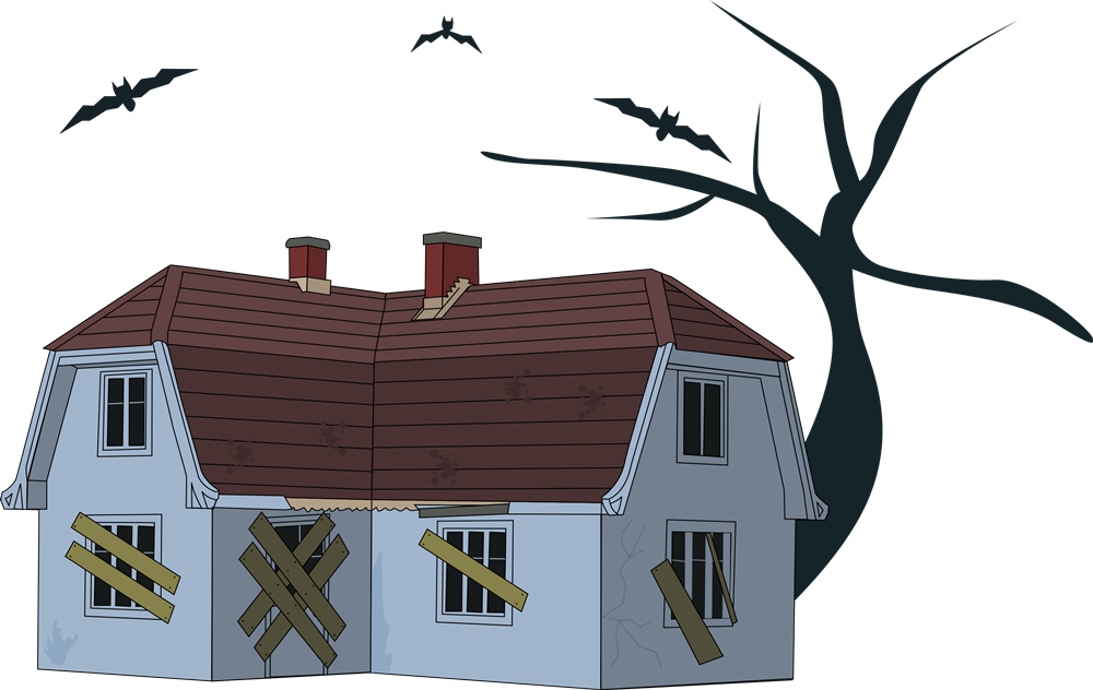 1000x632 Creepy House Clip Art Fun For Christmas