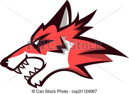 450x329 Wolf Angry Illustration Design Clip Art Vector