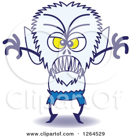 450x470 Clipart Of A Sad Halloween Werewolf Crying