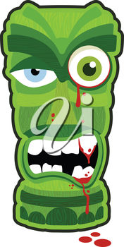 176x350 Clip Art Illustration Of A Scary Zombie
