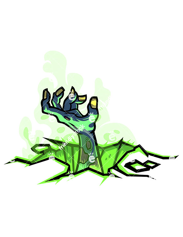 585x755 Creepy Zombie Hand Coming Out Of The Ground