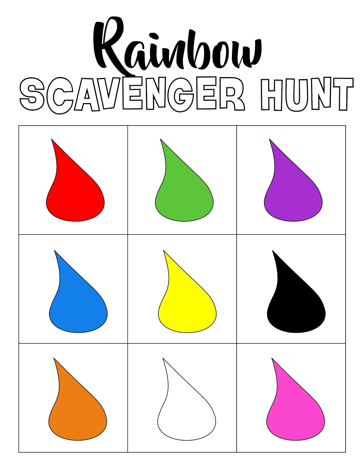 1237x1600 Diy Family Game Rainbow Scavenger Hunt Organized Chaos