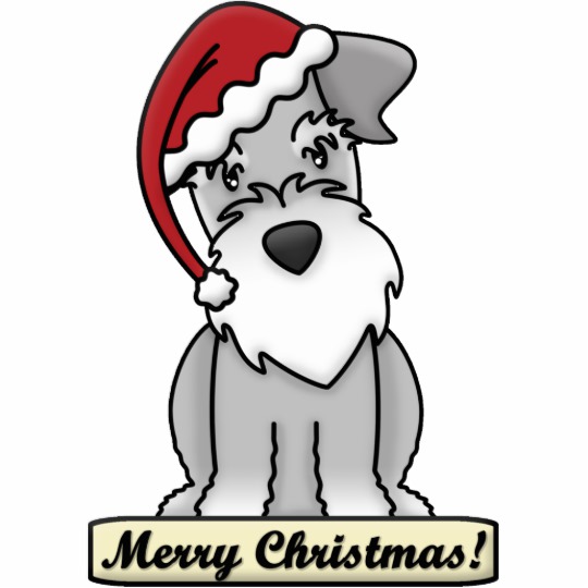 540x540 Cartoon Schnauzer Christmas Ornament