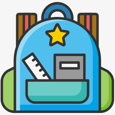 400x400 School Bag, Vector Icons, Backpack, School Supplies Png Image