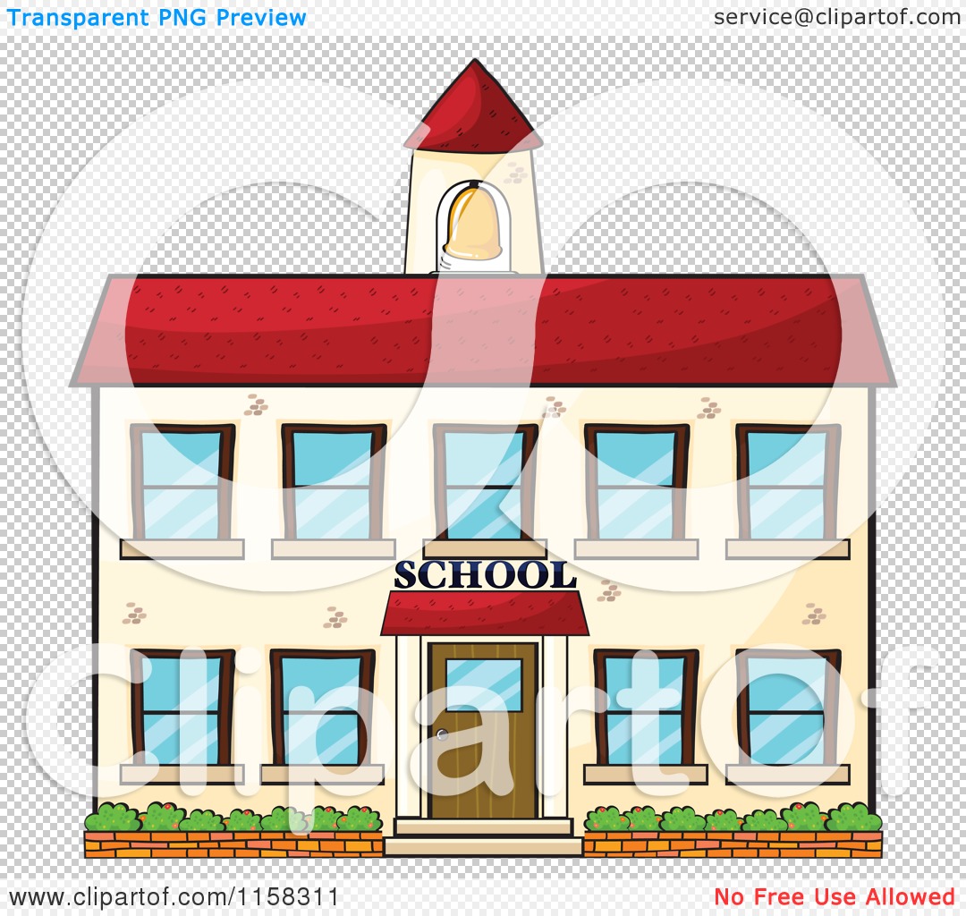 1080x1024 Clipart Of A School Building Facade