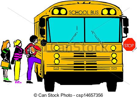 450x324 School Bus Images Clip Art School Bus With Of Kids Clipart Vector