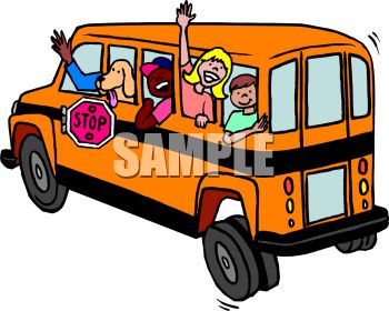 350x280 Happy Schoolchildren On The Bus