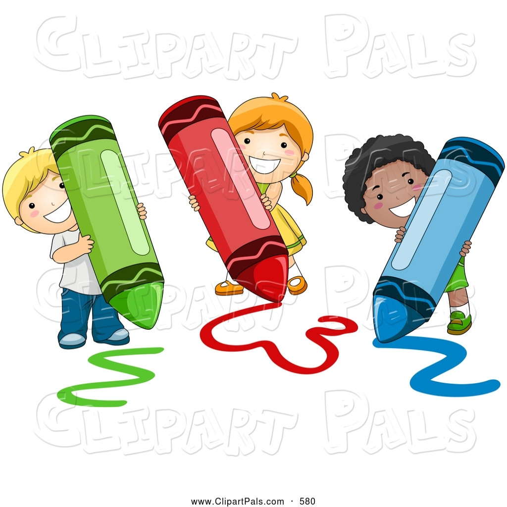1024x1024 Pal Clipart Of A Happy Group Diverse School Kids Coloring
