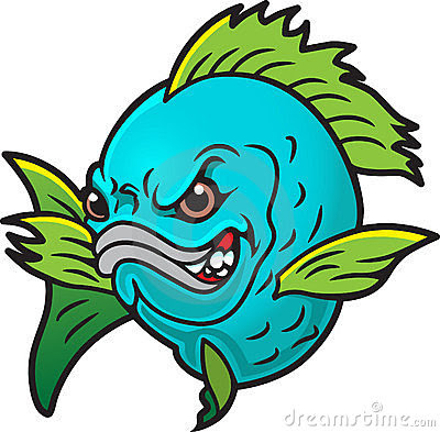 400x393 Angry Fish Clipart