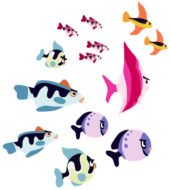550x613 School Of Fish Clipart School Of Fish Png Transparent Image Png