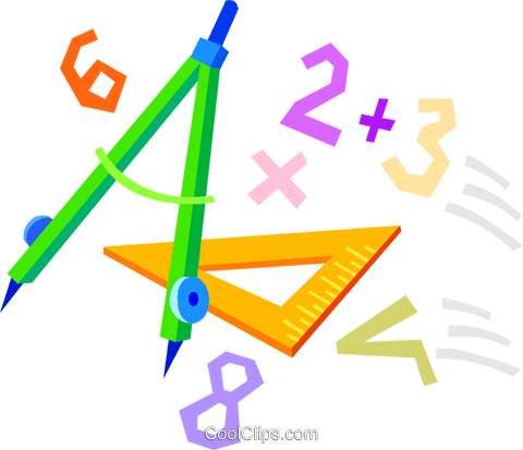 480x413 School Math Supplies Royalty Free Vector Clip Art Illustration