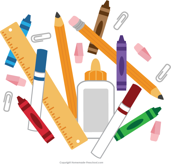 573x550 School Supplies Clip Art