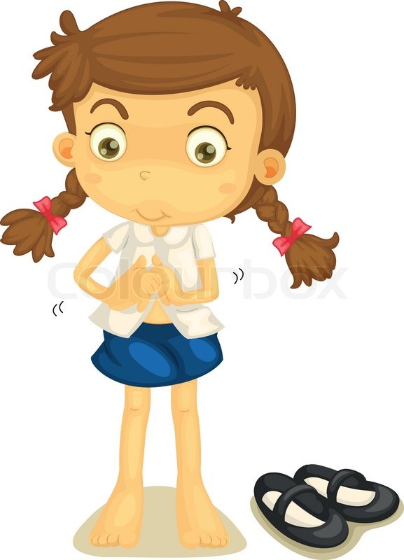 577x800 Illustration Of A Girl In School Uniform On A White Stock Vector