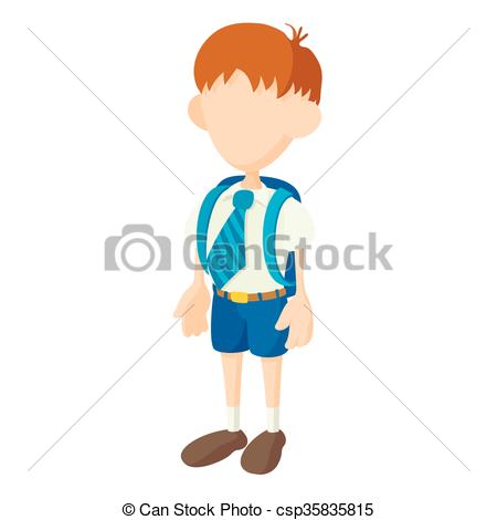 450x470 School Boy Icon, Cartoon Style School Boy In Uniform Icon