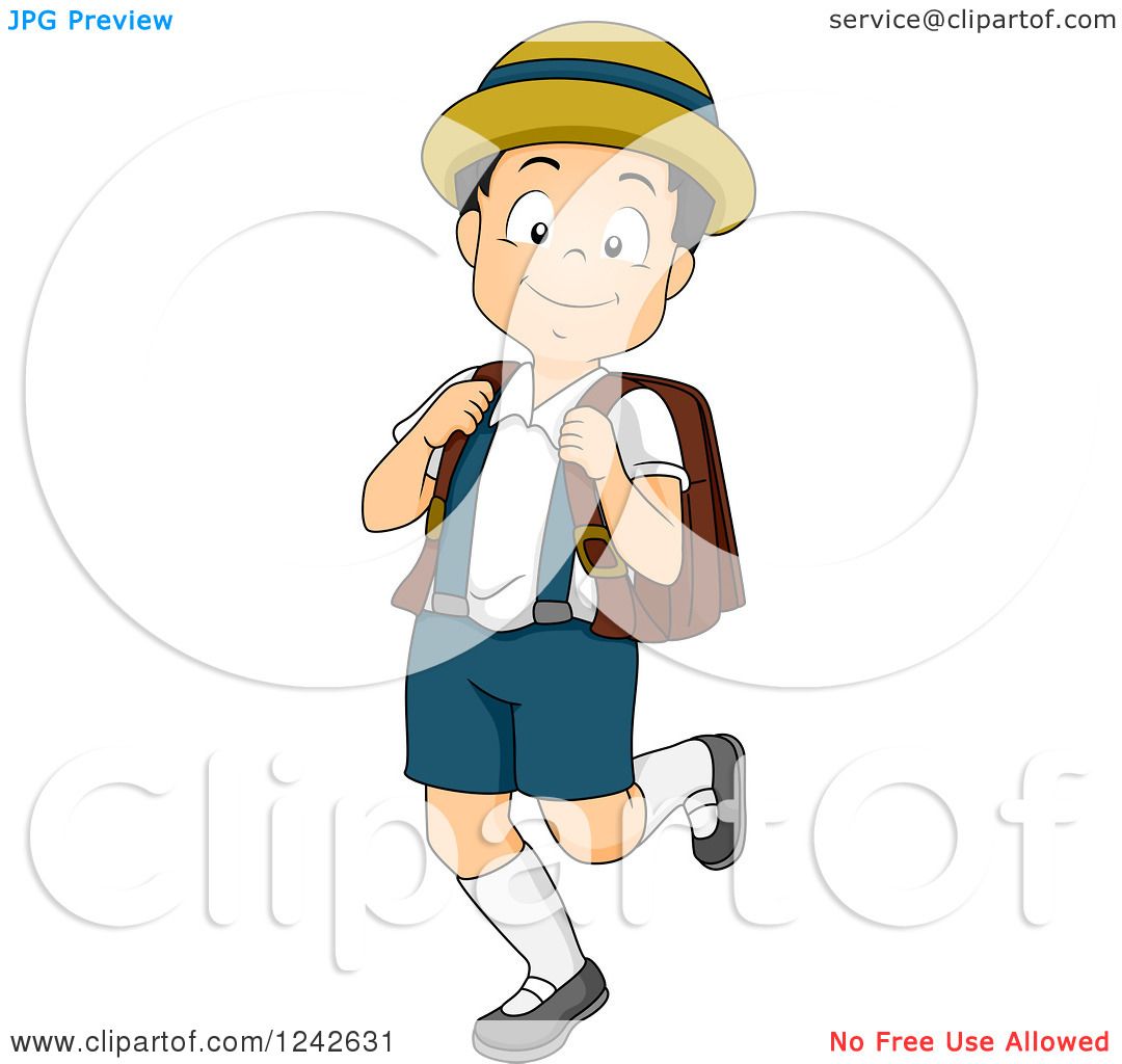 1080x1024 Clipart Of A Happy Japanese Boy In A Common School Uniform