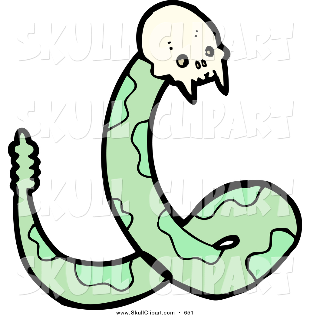1024x1044 Vector Clip Art Of A Skull Snake Alien Or Monster By
