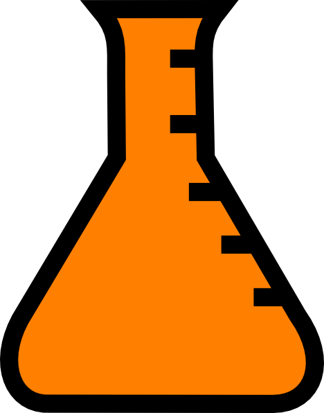 468x596 Orange Science Flask Clip Art