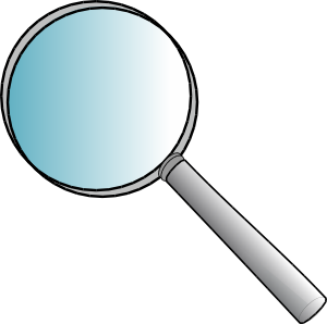 300x298 Magnifying Glass Clip Art