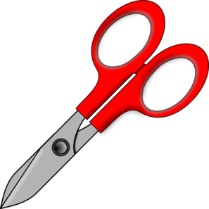 297x297 Pair Of Red Scissors Clip Art