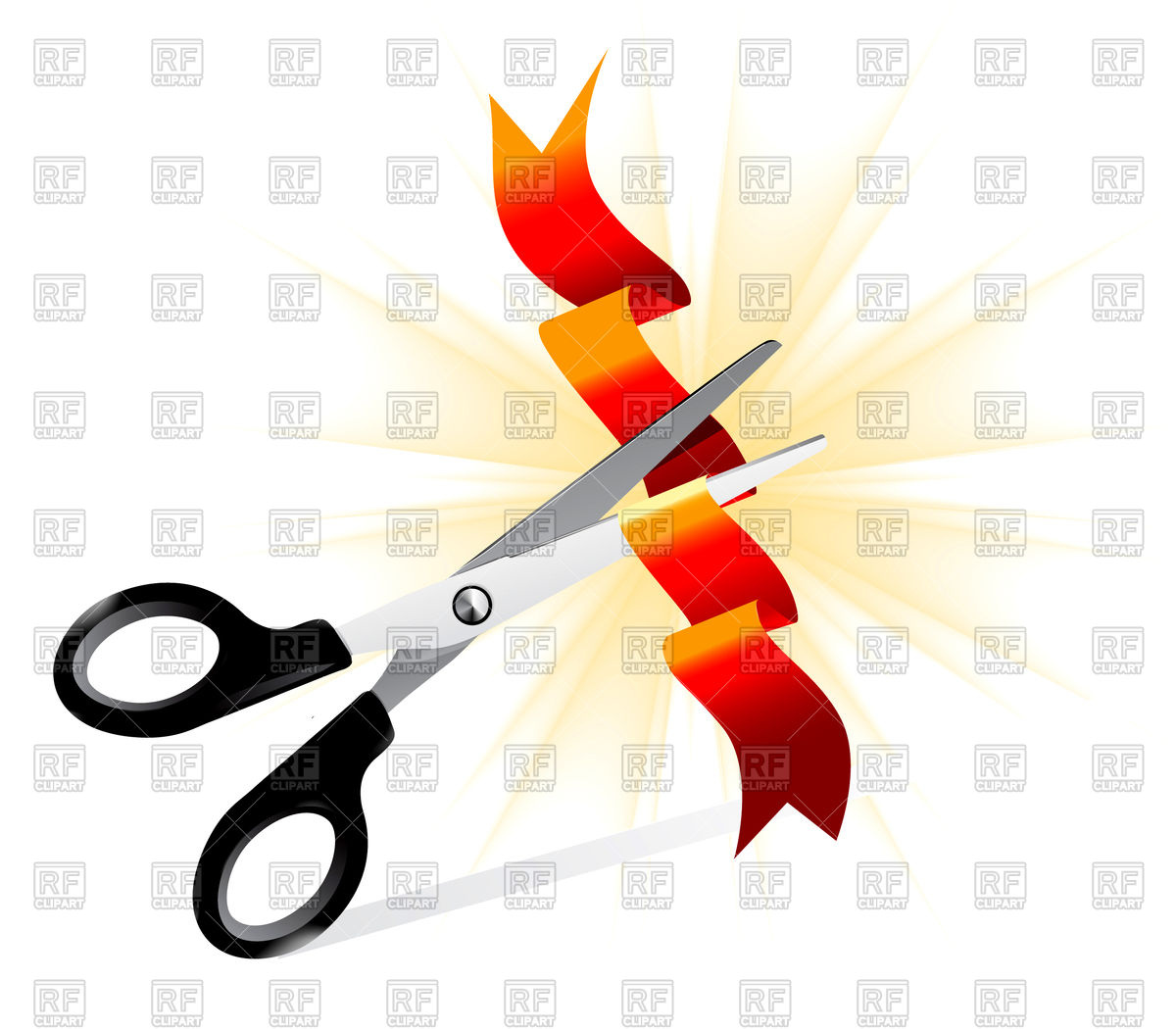 1200x1050 Scissors Cutting Ribbon Royalty Free Vector Clip Art Image