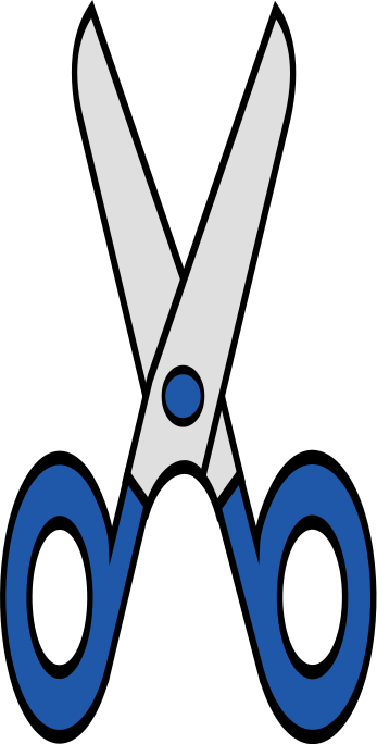 347x684 Scissors Clip Art Blue