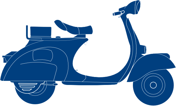 600x362 Dark Blue Scooter Clip Art