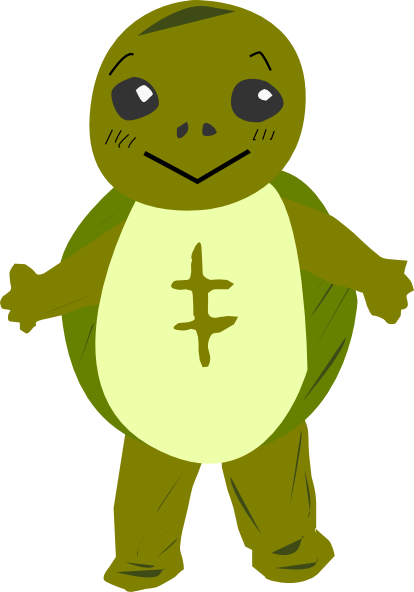 414x592 Turtle Character Clip Art Free Vector 4vector