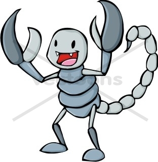 312x320 Cute Smiling Scorpion Cartoon