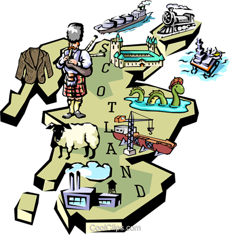 472x480 Scotland Map Royalty Free Vector Clip Art Illustration Worl0659