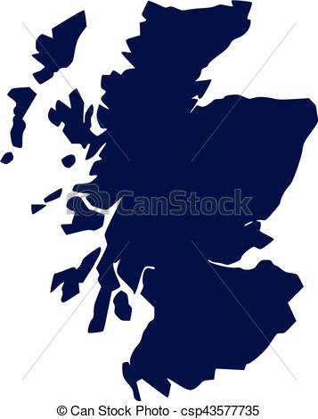 357x470 Scotland Map Vectors