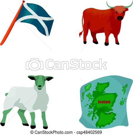 450x456 The State Flag Of Andreev, Scotland, The Bull, The Sheep, Clip